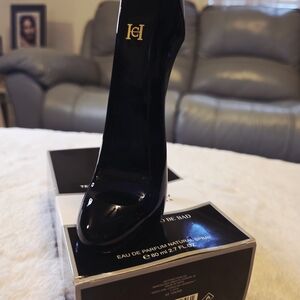 Carolina Herrera Black Patent Stiletto Perfume Bottle Décor